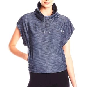 Puma Yogini Cover Up Short Sleeve Shirt w/ Drawstring Collar 460